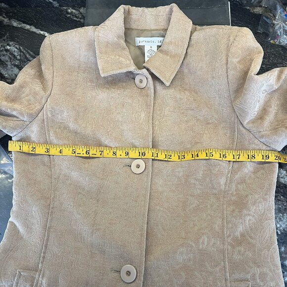 VINTAGE Pursuits, Ltd Tapestry Paisley Button-Up Coat Jacket - Picture 5 of 6